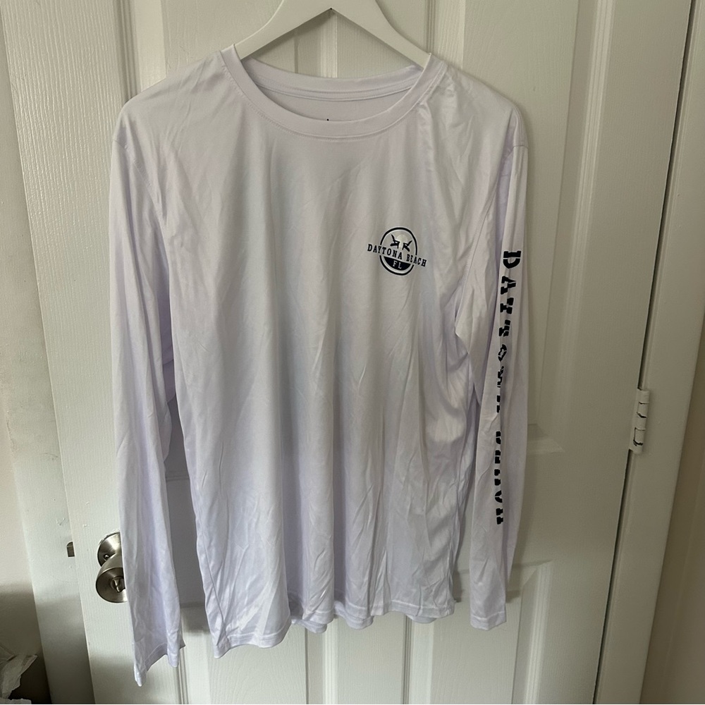 White Long Sleeve Daytona Beach Shirt